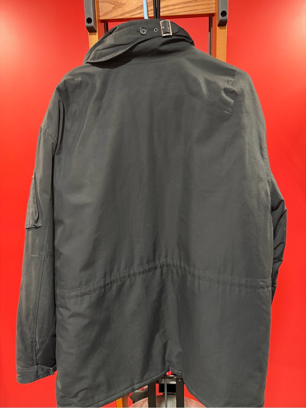 Vintage Polo Ralph Lauren Black Military Field Jacket XXL Utility Coat Lined - Picture 9 of 11